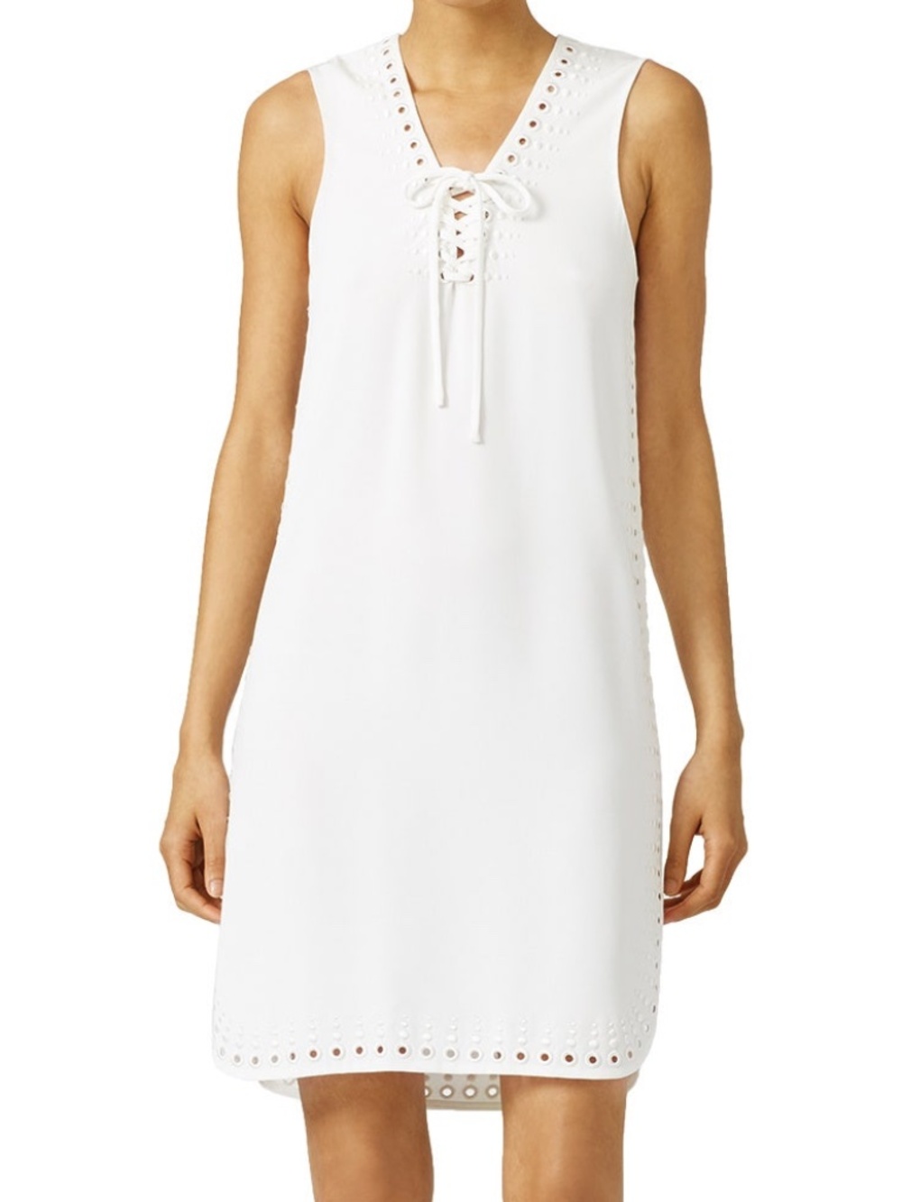 10 Crosby Derek Lam White Grommet Dress